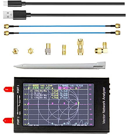 DELMORE 4,3 -F V2 Vektornetzwerkanalysator HF VHF UHF Antennenanalysator 50KHz-3GHz Netzwerkspektrumanalysator