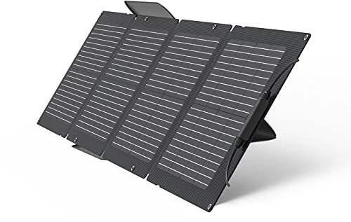 Panneau solaire portable EF EcoFlow 60 W, 25% de rendement, pliable et compact, indice de protection IP65, résistant à l'eau et à la poussière, idéal pour le camping et les SUV (Version Type-C)