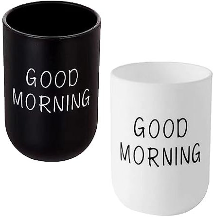 2 Pièces Gobelet Brosse à Dents Plastique, Tasse à Brosse à Dents Simple, Gobelet Salle De Bain Reutilisable, Gobelet Bain De Bouche pour Adultes, Adolescents Et Enfants,Couples