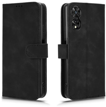 HAOYE Coque pour TCL Mobile 50 Smartphone 5G / TCL 50 5G, Etui Protection Housse Premium en Cuir PU Flip Case Portefeuille ave ID Carte de Crédit Slot Fermeture Magnétique, Noir