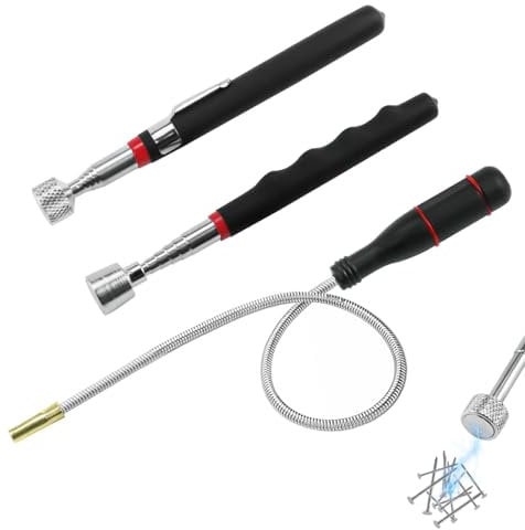 3 varillas magnéticas telescópicas,Herramientas de Recogida Magnética,magnética telescópica, Herramienta Recogedor Magnético,elevador magnético extensible,para recuperar piezas pequeñas
