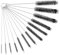 Lot de 13 Brosses De Nettoyage,Goupillon De Nettoyage,Brosse De Nettoyage pour Tube,Bouteille en Verre,Biberon,Bouilloire Et Clavier,Brosse De Nettoyage en Nylon pour Bouteille, Noir