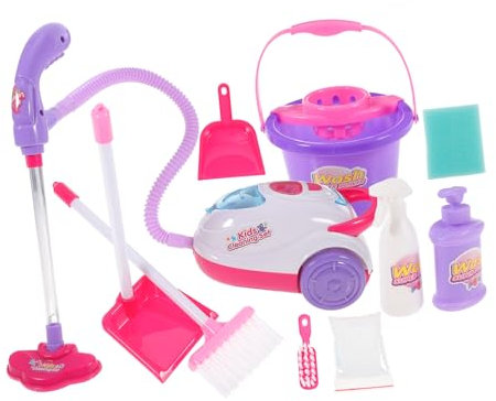 Milisten 1ensemble Jouets Aspirateur Simulé pour Garçon Fille Outils De Nettoyage Ludiques Et sans Batterie