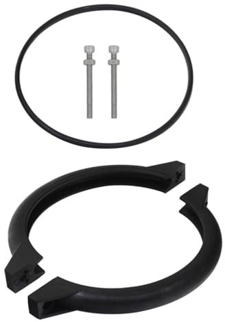 OemClima Spannring poolpumpe sandfilter filterspannring mehrwegeventil Pool spannring sandfilteranlage sandfilterpumpe filterkessel (OD184mm ID147mm Schwarz mit Dichtungsring)