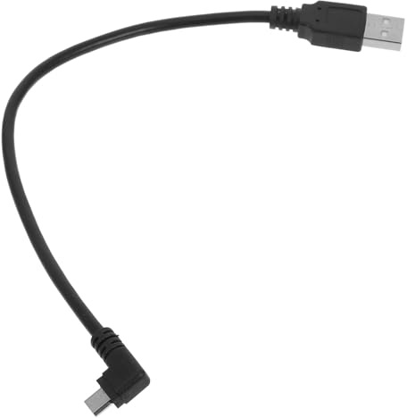 ELEOUTI Cable Micro USB Doble Codo 90 Grados, Cable de Carga Rápida Usb-c a Micro Usb, 25 Cm, Diseño Acodado para Movilidad y Transferencia de Datos en Teléfonos Móviles y Tablets