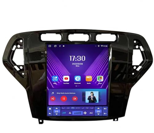 Android 16 Autoradio-Video-Multimedia-Player, 9.7-Zoll-Touchscreen-Radio für Ford Mondeo mk4 2007-2010 Plug-and-Play-Autozubehör mit Bluetooth und Navigation und,HM601