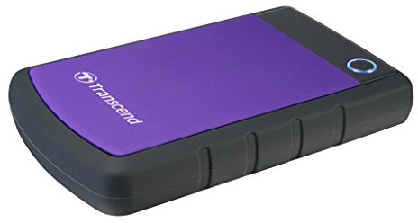 Transcend 1 TB Rugged Portable Hard Drive - Shock Resistant USB 3.1 Gen 1 StoreJet Purple - TS1TSJ25H3P