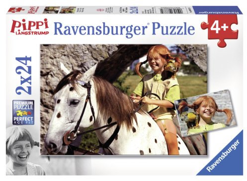 Ravensburger 08887 - Pippi Langstrumpf, 2 x 24 Teile Puzzle