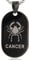 DonDon Unisex Necklace Stainless Steel 52 cm 20,5 with Zodiac Star Sign Cancer Pendant Black in a Velvet Pouch