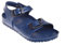 Birkenstock Rio EVA Sandalen mit Reißverschluss hinten für Mädchen, Militär, Marineblau, 7/7,5 UK Child, Navy Synthetic, 26 EU Étroit