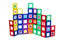 Playmags 80-Teiliges Magnetbaukasten-Set – Magnetbausteine Für Kinder – 40 Stärkere Magnete, Transparente Farbige Magnetfenster Und 40 Buchstaben Und Zahlen – Stimuliert Kreativität Und Gehirn