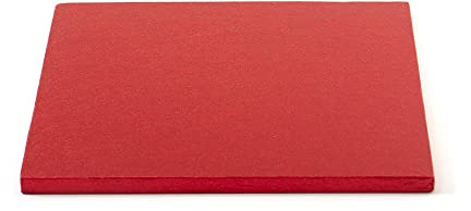 Decora 0931854 QUADRATISCHE TORTENPLATTE ROT cm 30X30X1,2 H