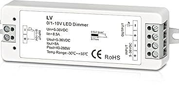 0/1-10V 1CH 8A Dimmable Switches Led Driver 1 Channel 0-10V Constant Voltage LED Dimmer Led Dimming Controller PWM Led Dimmer 5-36V