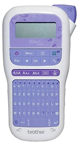 Brother PT-H200 - Etiqueteuse Portable pour Travaux Créatifs et Organisation à la Maison - Livré avec 1 Ruban TZe 12 mm Or/Blanc (4m de long)