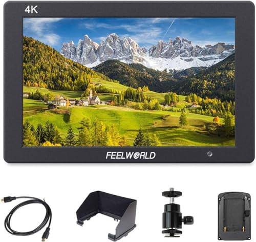 FEELWORLD T7 7 Inch DSLR On Camera Field Monitor Video Assist Full HD 1920x1200 4K HDMI Input Output with Peaking Focus Rugged Aluminum Housing