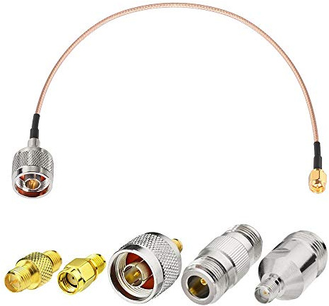 Superbat N Typ auf SMA Kabel 30CM RG316 Kabel N Stecker auf SMA Stecker Wifi Antennen Verlängerungskabel + 5pcs SMA zu N Stecker/Weiblich Adapter Kit für Router Zwei Wege Funkanwendungen 4G LTE