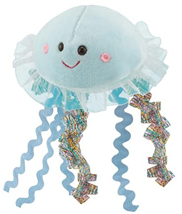 Trudi 51286 Sweet Collection Kleine Qualle ca. 6 cm, Größe XXS, Stofftier mit weichen Materialien und liebevollen Details, Plüschtier waschbar, Kuscheltier für Kinder & Babys, Blau
