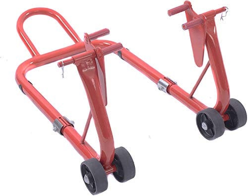 Oxford Roxter Motorbike Motorcycle Front Paddock Stand Heavy Duty Garage Pit Workshop Red