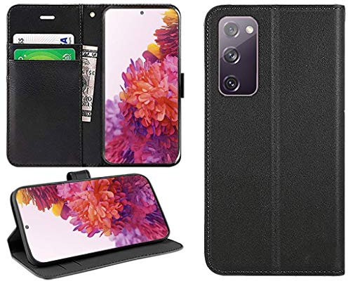 DN-Technology Galaxy S20 FE Case For Samsung S20 FE Case, Phone Case, PU Leather Flip Case, Wallet Style, Book Pouch, Card Cash Holder, Cover For Samsung Galaxy S20 FE (BLACK)