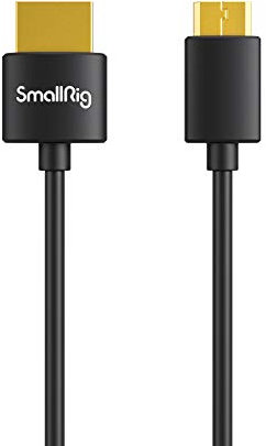 SMALLRIG 4K Kamera und Monitor Kabel, Kabel (C auf A) Ultra dünn Stecker auf Stecker (35CM) - 3040