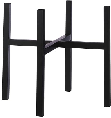 MICA Decorations Ascot Pflanzenständer XL - L45,5 x B45,5 x H40 cm - Metall - Schwarz