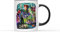 SmartyPants Hocus Pocus Tasse d'Halloween à thé et café – Classique rétro Sanderson Sisters Witch Wiches Spell Broom Balck Cat Binx Bougie Cinéma Film Cadeau (Poignée noire)