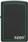 Zippo Sturmfeuerzeug - Modell Black & Green Classic - Black Matte Finish mit Color Image - Nachfüllbar - Wiederverwendbar - Windfestes Design - Made in USA