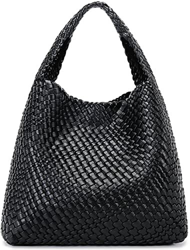 Gewebte Tasche für Damen, schwarz