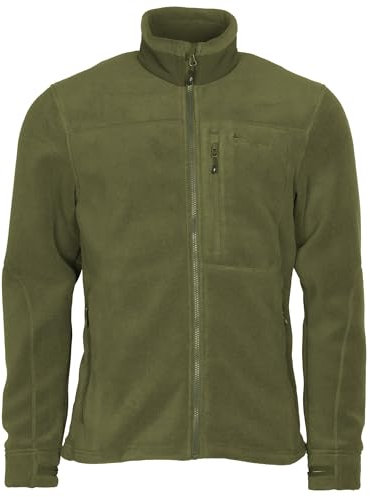 Pinewood Giacca Pile Uomo Verde - Pile con Zip Uomo Realizzata al 100% Con Tessuti di Scarto - Giacca Caccia Uomo - Pile da Sci Uomo - Giacche Trekking e Montagna