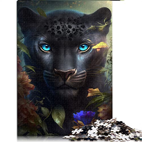 1000 Teile Puzzles für Erwachsene Kinder Fantasy Black Panther Puzzle für Kinder Holzpuzzle Puzzles für Erwachsene Geschenke (Größe 50 x 75 cm)