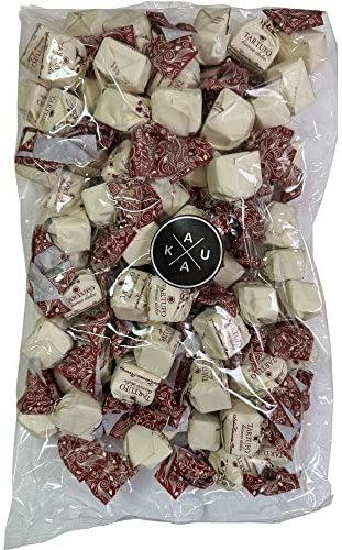 Tartufi dolci bianchi, Schokoladentrüffel weiß, von Antica Torroneria Piemontese, Trüffel-Pralinen aus Piemont Italien mit Haselnüssen weißer Schokolade, glutenfrei KAUKAU Edition, 1KG Beutel