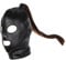 VineRy Latex Unisex Hood Mask Sexy PU Leather Masks Men Women Cosplay Hair Ponytail Chest Belt Headgear Sexy Cosplay Accessory (White)