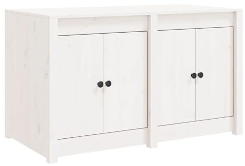 vidaXL Mobile da Cucina da Esterno Bianco 106x55x64 cm Legno Massello di Pino