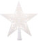 ABOOFAN Christbaumspitze Weihnachtsbaumspitze Stern Baumkronen Weihnachten Baumspitze 20cm Weihnachtsspitzen Weihnachtsbaum Stern Topper Christbaum Spitze für Tannenbaum Party Xmas Deko Weiß