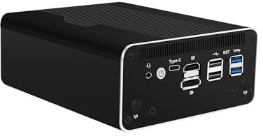 HUNSN Micro Firewall Appliance, Mini PC, VPN, Router PC, Core I7 1165G7, RJ50, AES-NI, 4 x 2.5GbE I226-V, 2 x SFP+ Optical 10Gbe 82599ES, HDMI, DP, Barebone, NO RAM, NO Storage, NO System