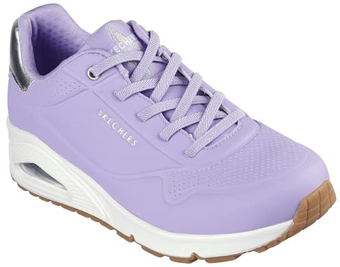 Skechers, Women's Sneakers, Lilac Durabuck Rose Gold, 7 UK