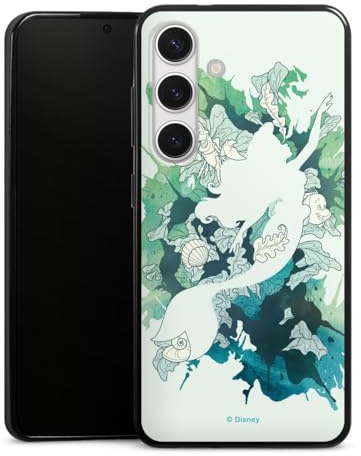 Slim Case extra dünn kompatibel mit Samsung Galaxy S24 Silikon Handyhülle schwarz Hülle Offizielles Lizenzprodukt Disney Princess Arielle