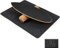 KOMFOTTEU Balance Board Holz, Balancebrett mit Korkrolle & rutschfester Filzmatte, Gleichgewichtsboard Indoor Training Surfen Skaten, Wackelbrett Trickboard max.100kg belastbar (Schwarz)