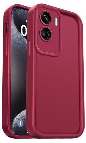 PanXCase Cover per Honor 90 Lite 5G - Custodia Silicone Sottile Elegant Disegni Morbida Leggera, Protezione Fotocamera Antiurto Antigraffio Case (Vino Rosso)