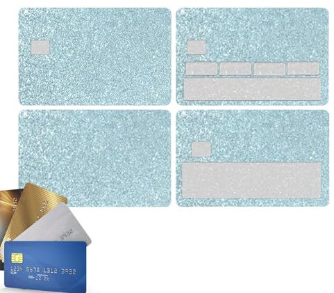 Debitkarten-Aufkleber – Glänzende Karte Abnehmbare Abdeckung Haut – Wasserdichter Slim Card Protector Blasenfrei Schutzfolie für Schlüsselkarten