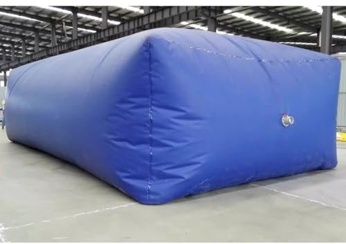 Large Capacity Water Storage Bladder Tanks for Water Systems, 100L-10000L Foldable Cistern Emergency Water Bag Storage Container with Valves Kit for Truck Bed/Outside Yard ( Color : Blue , Size : 500L