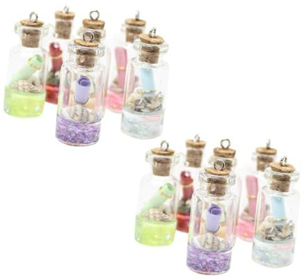 SEWACC 36piezas Colgantes De Botellas De Resina Accesorios Únicos Para Pendientes Collares y Llaveros Drift Bottle Pendant