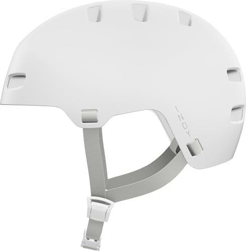 ABUS Fahrradhelm INDY - Dirt-Helm für Dirt, Skate, Slope und MTB - mit optimierter Stoßdämpfung - für Jugendliche und Erwachsene - Größe S, Weiß