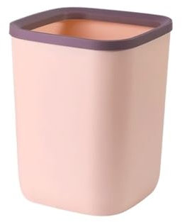 Poubelle Cuisine Poubelle, plastique, carrée sans couvercle avec anneau de pression for la maison, la cuisine, le bureau, poubelle à papier grande/petite, noir/gris/rose Poubelle / Poubelle Bin(Pink,P