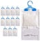 ADEPTNA Wardrobe Dehumidifier Hanging Bags - Disposable Moisture Absorber Dehumidifier Bags to Remove Damp & Condensation for Wardrobe, Kitchen, Caravan, Bedroom, Bathroom, Garage etc (PACK OF 12)