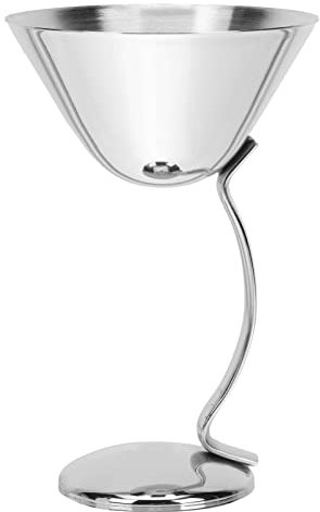 Cabilock 1 Pc verre à cocktail verre originaux cup coupe margarita verre coktail verres à cocktail gobelet en acier inoxydable gobelet exquis tasse à martini Porte-vin Tasse à jus Silver