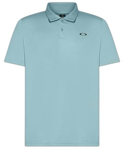 Oakley Men's Icon Thermonuclear Protect Recycled Polo Shirt, Pacific, Medium