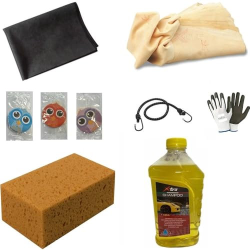 Compatible with Peugeot 2008 PureTech Turbo 130 SeS Black Matt Car Wash Kit, Trucks, Carvans, Caravans, DIY, Wash, Grease, Shine with Shampoo, Wax, Glasses, Paints, Rubbers