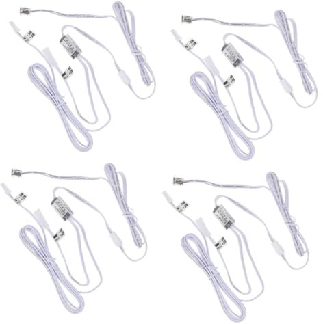 Gadpiparty 4 Stück LED-Touch-Schalter Schrank LED Sensor Lichtleiste Sensor Induktionssensor- -Shop-Licht Umschalten Türsensor -Lichtleisten-Controller Tür für Schranklicht Gummi
