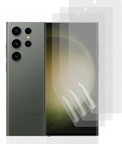 Hhfcryst Protector de Pantalla de Hidrogel Mate para Samsung Galaxy S23 Ultra, Protector de Pantalla de TPU de 3 Piezas Anti-Rayaduras y Anti-Resplandor, Película de Hidrogel de Alta Sensibilidad
